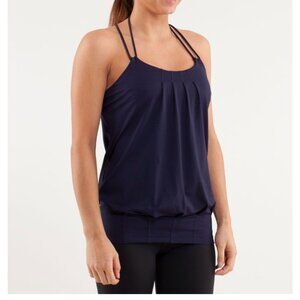 Lululemon Flow and Go Tank Indigo Navy Strappy Back Size 6 or 8